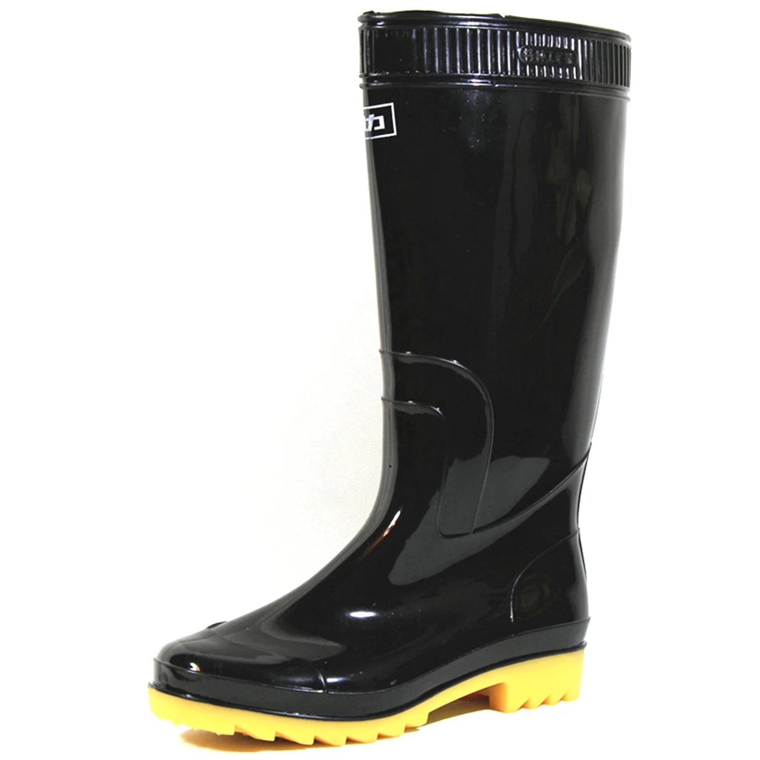 Men's Knee-Length PVC Waterproof Rain Boots Custom Printed High-Mining Wholesale Rubber Shoes with Steel Toe for Winter Summer