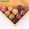 Premium Classical Chinese Herbal Flower Natural No Additives Ball Shape Dried Hibiscus Jasmine Rose Flower Blooming Tea Ball
