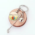 Wholesale Custom Golf Club Keychain Sublimation Metal Golf Keychain