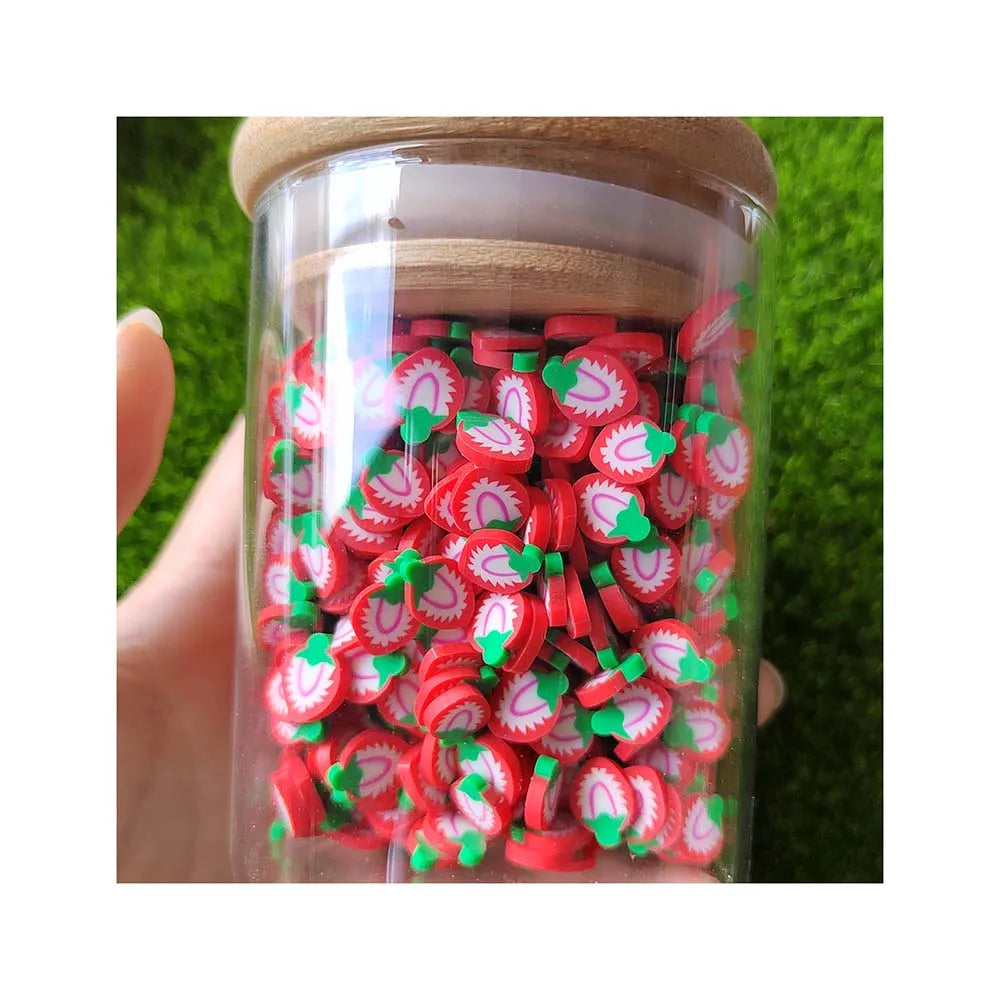 5mm Strawberry Polymer Hot Soft Clay Sprinkles for DIY Crafts Slime Filling Plastic Klei Tiny Cute Mud Particles Accessories