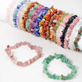 Factory Wholesale Diy Handmade Ladies Bracelet Irregular Degaussing Gravel Natural Amethyst White Crystal Chip Stone Bracelet