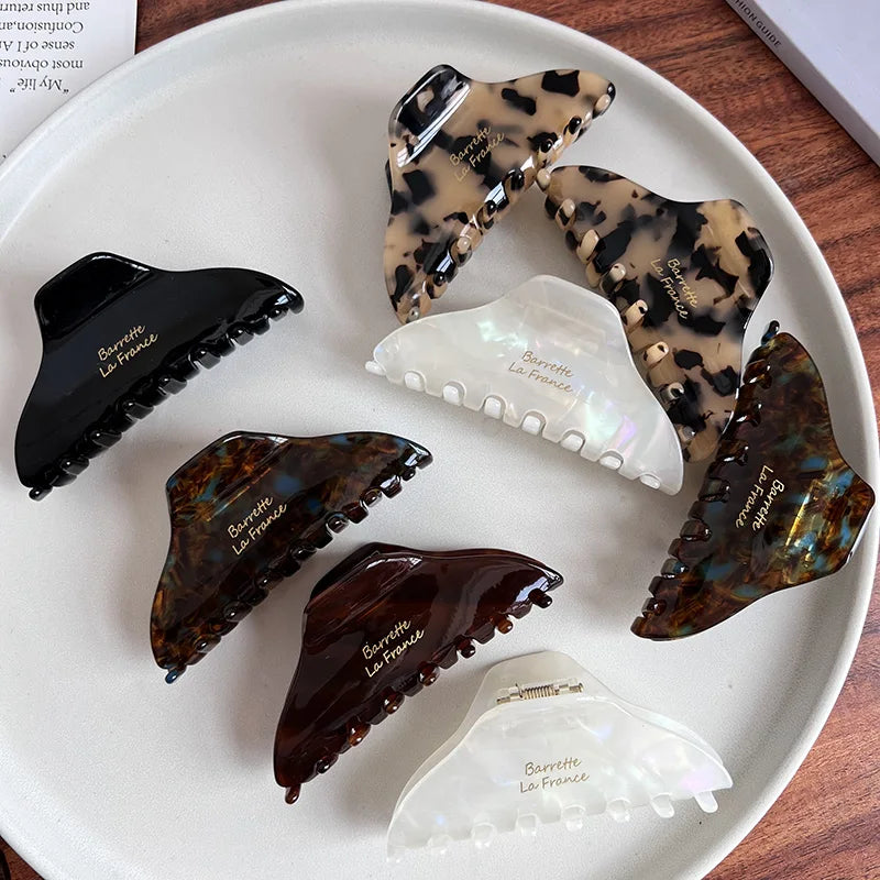 ZiTeng Customizable 9.5cm Cellulose Acetate Hair Claw Clip Women's Party Style with Factory OEM/ODM Logo Multiple Color Options