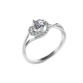 925 Sterling Silver Elegant Engagement Ring with Zircon Luxury Classic Style for Everyday Wear for Anniversaries and Gifts