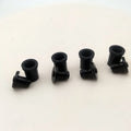 Black Plastic Plate Standoff for Small Office Acrylic Sign 3D Letters 12mm Dia X 13mm Nylon Fastener Snapfix Polished Finish