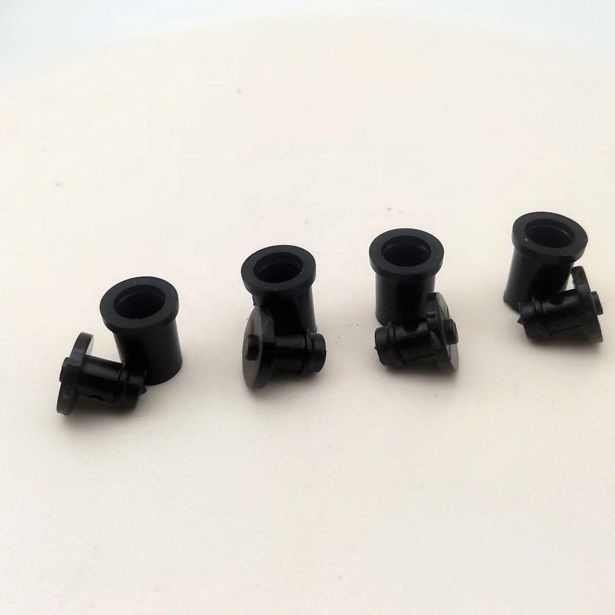 Black Plastic Plate Standoff for Small Office Acrylic Sign 3D Letters 12mm Dia X 13mm Nylon Fastener Snapfix Polished Finish