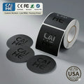 Custom Durable Waterproof Oil-Proof Eco-Friendly Premium Matte Black Vinyl Adhesive Stickers Spot UV Raised Gloss Logo Factory