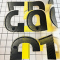 Wholesale Ready Ship Custom Designs Washable High Elastane Press Thermal Tagless Letter Label Sticker Vinyl for Heat Garment