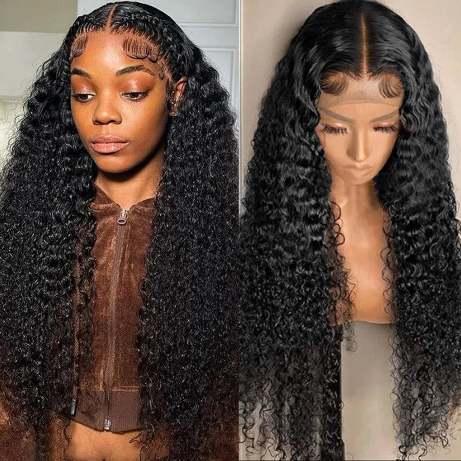 150% 180% Density HD Full Lace Human Hair WigGlueless Full HD Lace WigNatural Virgin Human Hair Lace Front Wig for Black Women