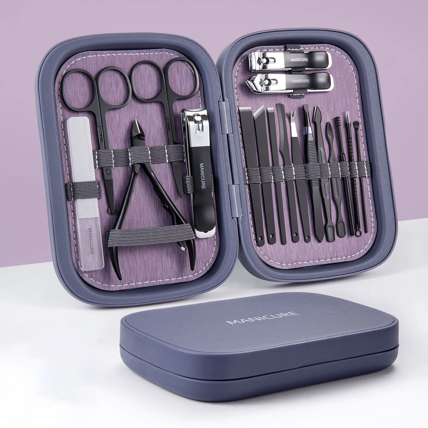18pcs Professional Multifunctional Stainless Steel Nail Clipper Manicure Pedicure Set