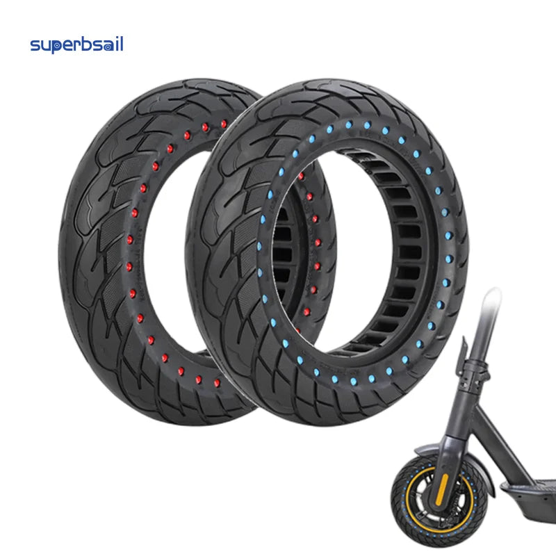 Superbsail 10 Inch 10x2.50 Honeycomb Solid Tire Thick Wear Resistant Rubber for Electric Scooter Skateboard Balance Drive