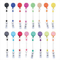 Colorful Plastic Retractable Badge Reel for DIY Beads Customized Beadable Retractable Badge Holder Accessory