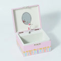 Wholesale Rectangle Dancing Spinning Jewelry Box with Makeup Holder & Music Box Recyclable Paper Card Creative Gift