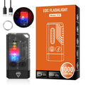 Boruit  V10L High Power 1000 Lumens Mini Led Flashlight Torch Redline Multifunctional EDC Flashlight Light With Beep Warning
