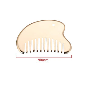 DIY Hot Selling Brass Head Scalp Massager Meridian Facial Guasha Comb for Body & Hair Maintenance Spa Tool