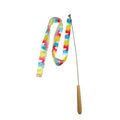 New Cat Toy Feather Flannel Funny Cat Stick Interactive Ribbon Funny Cat Stick