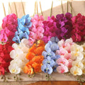 M253 Factory Wholesale Colorful 9 Heads Natural Artificial Silk Butterfly Phalaenopsis Orchid on Sale for Wedding Home