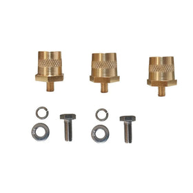 Custom M8 Battery Terminal Connector Brass Tone Post Adapter Screws Clamp CNC Turning Fasteners