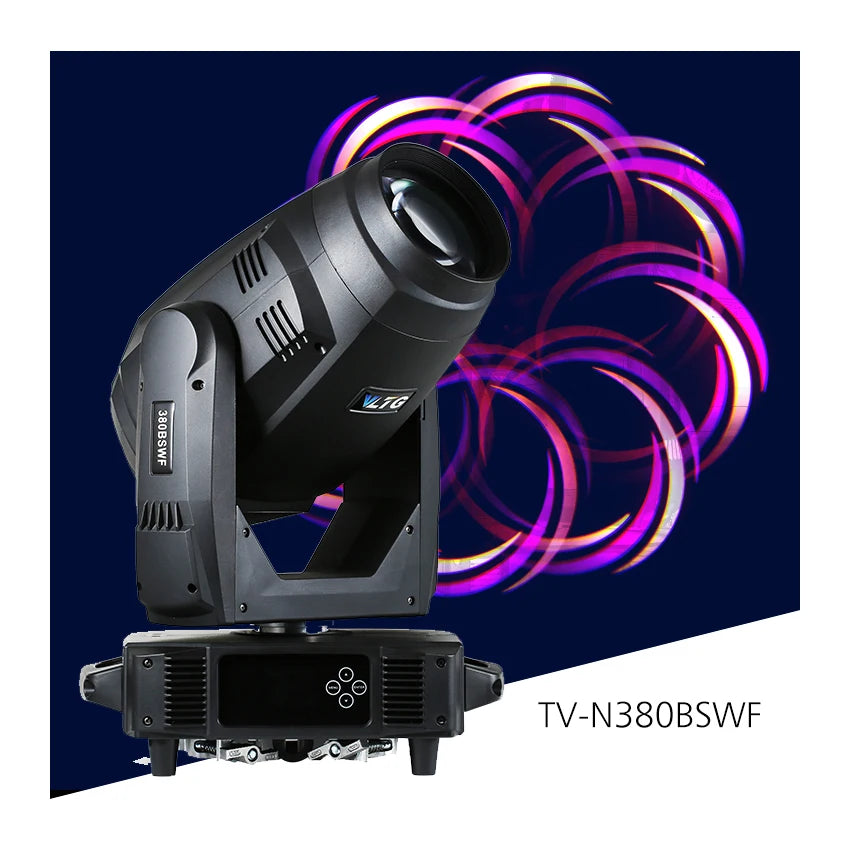 Beam380 Professional Lightweight Beam+Spot+Wash+Profile 4 in 1 Dmx Framing Shutter Moving Stage Light