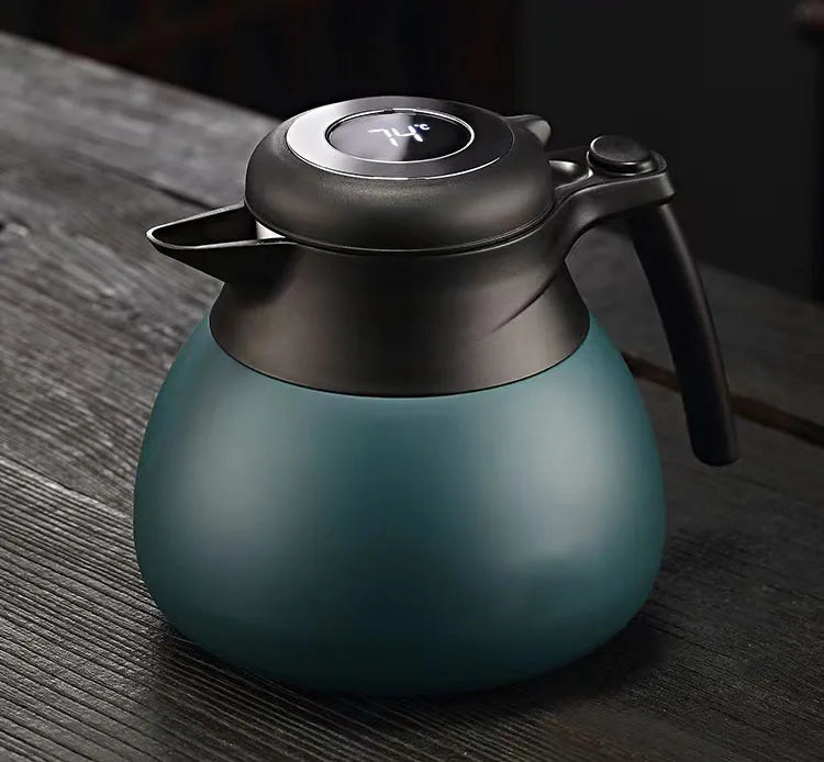 Smart LED Hot-Cold Infuser Teapot Handle 304 Stainless Steel 1200ml 24 Hours Temperature Retention BPA Free Dishwasher Safe