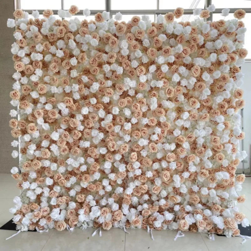Artificial Flower Backdrop for Weddings and Birthday Parties Floral Stage Wall Decoration for New Year and Christmas