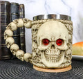 Customization Retro Skull Beer Mug SKA08 Stainless Steel Red Eyes Skull Mug Beer Cup Creative Gift Ornament for Party Home