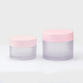 Hot Selling Empty Cosmetic Skin Care Frosted PET Plastic Jars with Aluminum Screw Top Caps in 10g-8oz Sizes