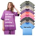Men's Wash Color Gradient T Shirt Street Vintage Weight Men's Oversized T-shirt Custom High Quality Silk Screen DTG Printing MegaBDM