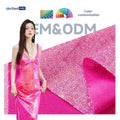 Plain 90% Polyester Light 10% Spandex Reflective Gold Glittery Shiny Metallic Projection Knit Foil Fabric Holographic for Women