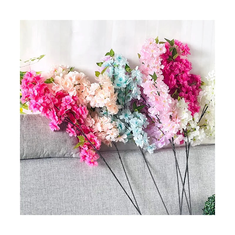 Faux Cherry Flower Artificial Flower Cherry Blossom for Hotel Wedding Decor