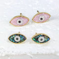 S925 Sterling Silver Jewelry Devil Eye Ear Studs Personality Dripping Oil Turkish Eyes Unique Studs Earrings for Women Girls
