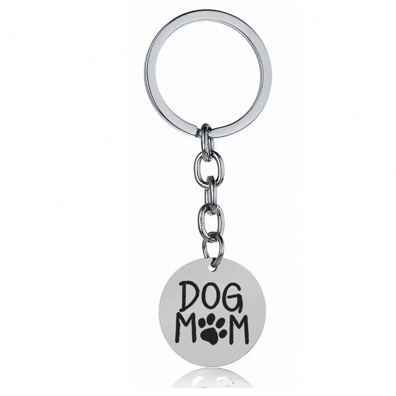 Promotions Dog Mom Other Keychain Funny Mom Mother's Day Xmas Thanksgiving Gift Stainless Steel Metal Dog Mom Keychain for Women