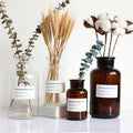 Ins Glass Flower Vase Transparent Dried Flower Hydroponic Terrarium Container Bottle Clear Plant Bottle Customized Vase Glass