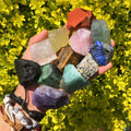 Stone Crystals Natural Set Rough Gemstones Raw Healing Stones Set Yoga Meditation Zen Aura Cleansing