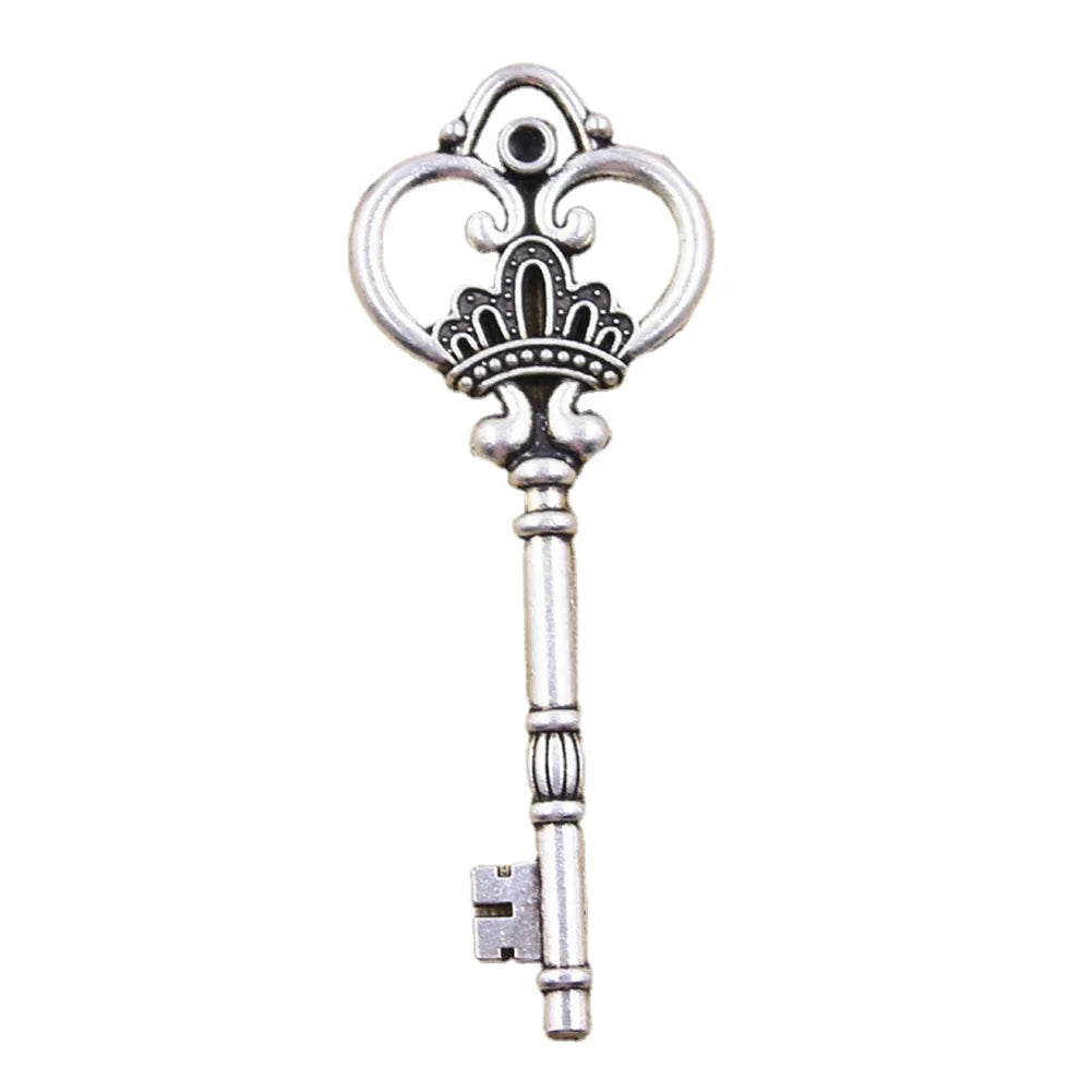 Antique Bronze Vintage Style Skeleton Key Charms Custom Wholesale Zinc Alloy Metal Fashion Keychains