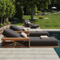 FERLY Luxury Teak Wood Chaise Lounge Hot Sale Outdoor Patio Day Bed and Sun Lounger for Garden Pool Hotels MegaBDM