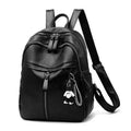New PU Leather Backpack Large Capacity High Student Schoolbag Casual Women's Travel Backpack