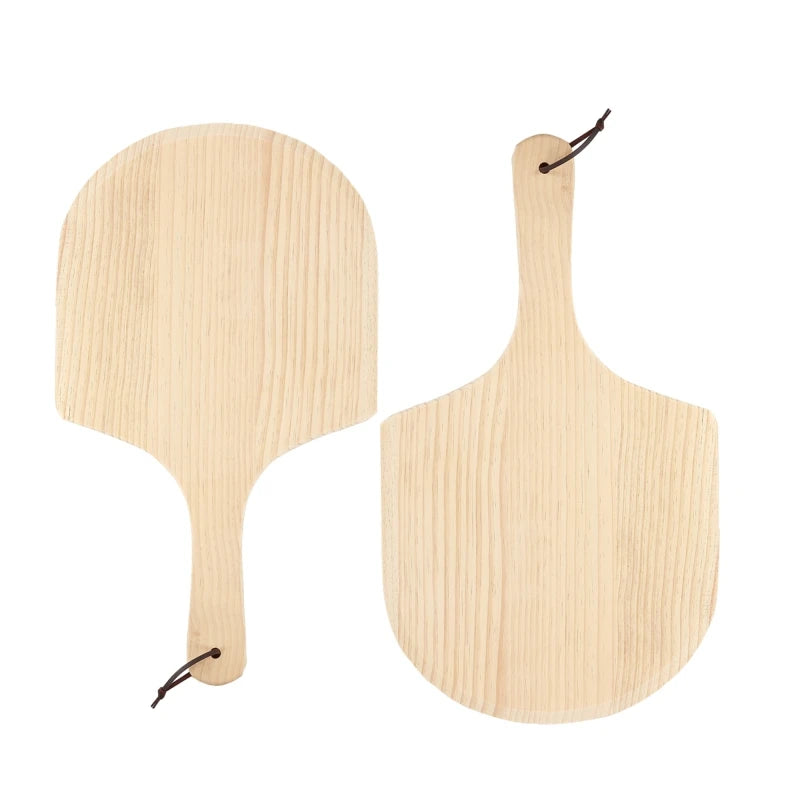 OMAKE Original Pine Wood Square Pizza Peel Paddle 10mm Thick 14"x14"x36" Kitchen Baking Tool