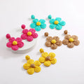 2026 New Rattan Earrings for Women Statement Boho Raffia Straw Flower Drop Dangle Earrings Suitable for Daily Wear
