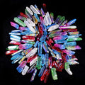 Natural Clear Quartz Points Crystal for Jewelry Making Home Decoration Titanium Coated Crystal