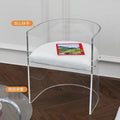 Customized Clear Transparent Plastic Dining Chairs Leisure Chair for Living Room Bedroom Hotel and Hospital Use