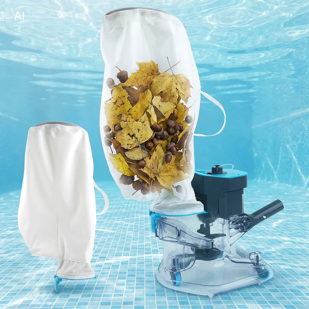 10L Ultra-Large Filter Bag for Maximum Debris Collection Rechargeable Handheld Leaf Vacuum for In-Ground & Above Ground Pools