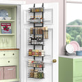 Factory Price Tiers Over the Door Pantry Organizer Metal Wire Spice Jar Sundries Storage Rack for Kitchen