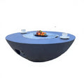 Modern Small Rectangle GRC Concrete Outdoor CHARM GARDEN CE US Certified Fire Pit Coffee Table Smooth Honed Glass Surface Gas