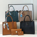 Cross-border 2025 New Women's Fashion Luxury Durable Waterproof Handbag Large Capacity Shoulder Crossbody Bag Zipper Closure