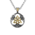 New Retro Trend Personality Punk Irish Heart Knot Sweater Chain Necklace Jewelry Round Brand Pendant Necklace for Men