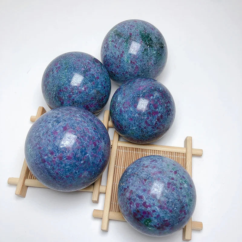 Wholesale Gemstone Bulk Crystals Balls Ruby Fuschite Sphere