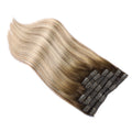Wholesale 100% Cuticle Aligned Straight Human Hair Natural Human Hair Extensions Clip in Hair Extension