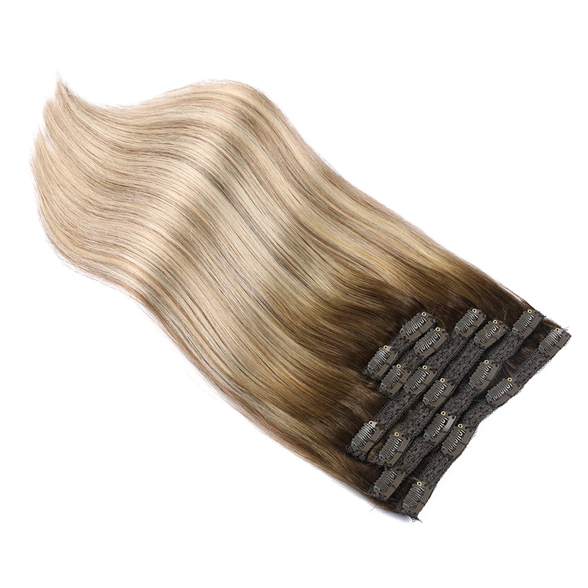 Wholesale 100% Cuticle Aligned Straight Human Hair Natural Human Hair Extensions Clip in Hair Extension