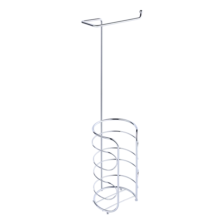 Professional Iron Simple Style Bathroom & Kitchen Easy Hold Free-Standing Toilet Paper Roll Holder