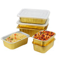 Barbecue Square Aluminum Foil Bento Lunch Box Thickened High Temperature Resistant Heatable Eco-Friendly High Capacity